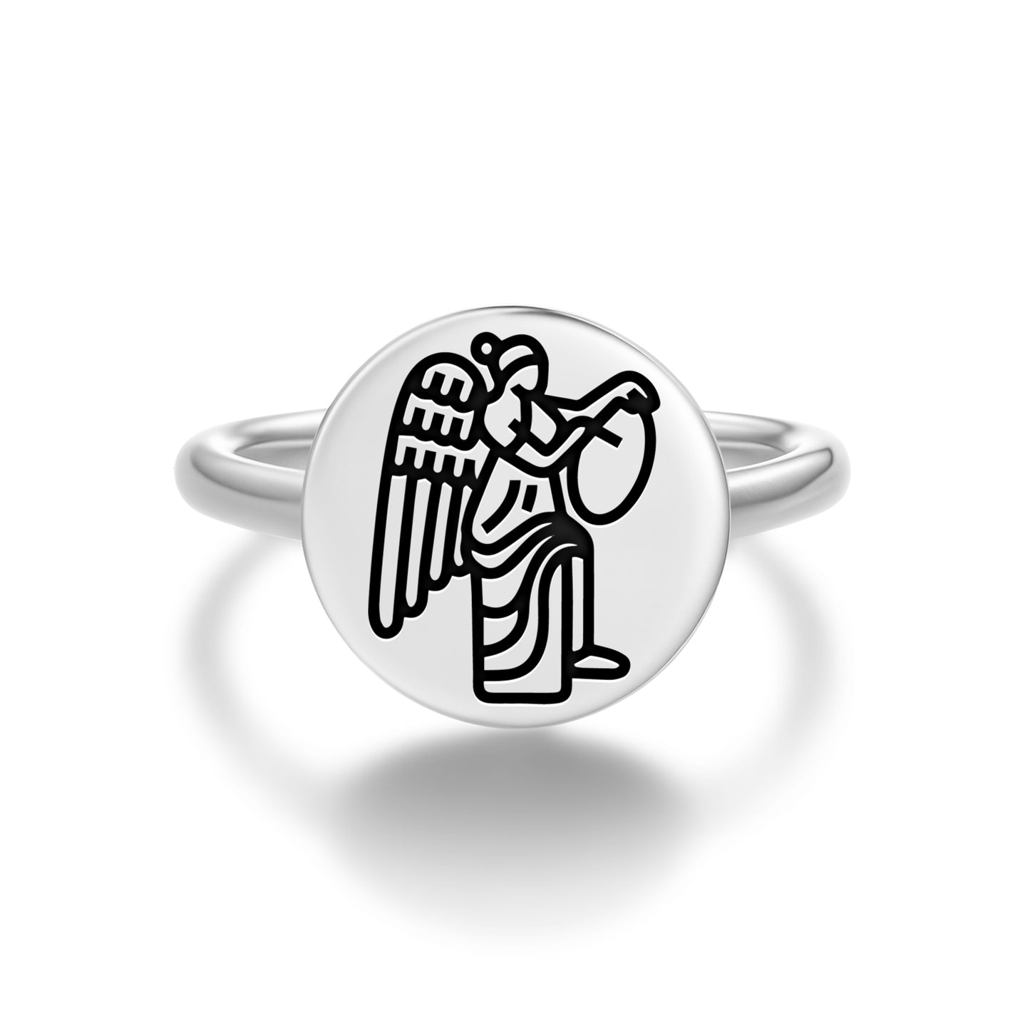 Winged Victory Roman Empire Symbols Adjustable Open Ring