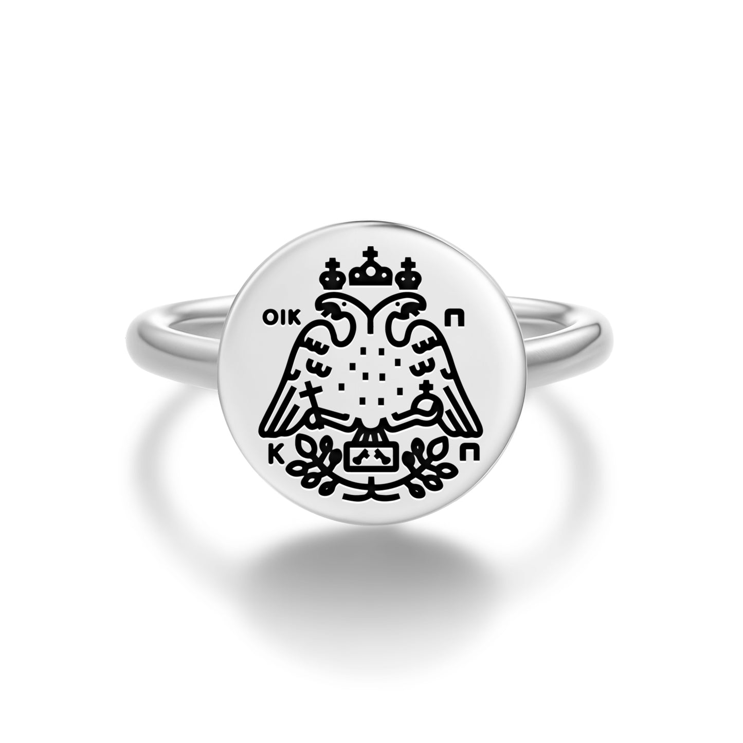 Double-Headed Eagle Roman Empire Symbols Adjustable Open Ring