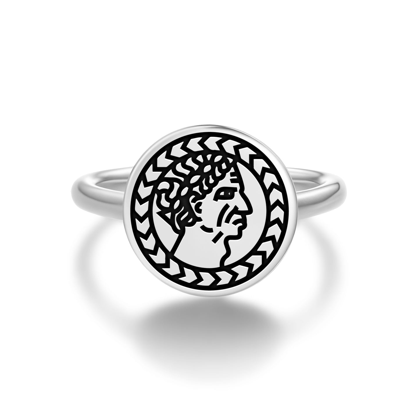 Julius Caesar Roman Empire Symbols Adjustable Open Ring