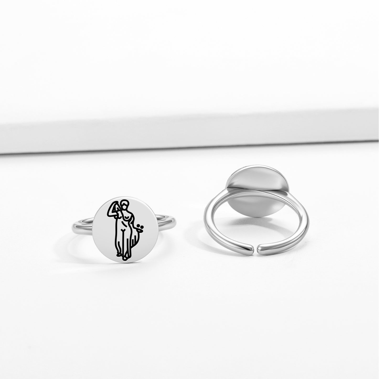 Venus Genetrix Roman Empire Symbols Adjustable Open Ring