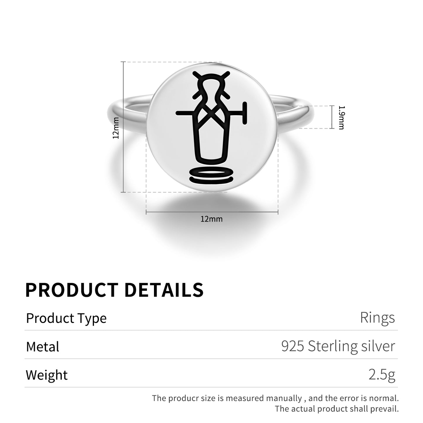 Kied Kie Jubmel Sami Symbols Adjustable Open Ring