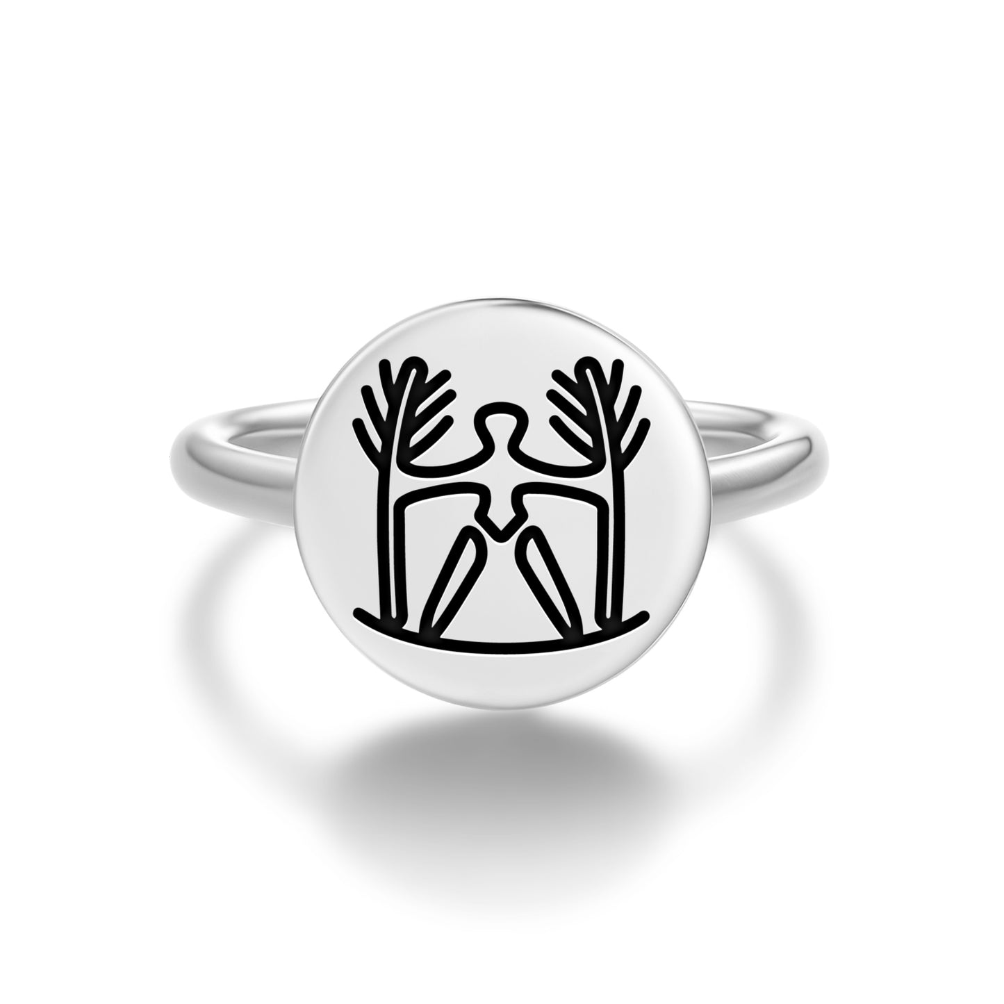 Lieaibolmmai Sami Symbols Adjustable Open Ring