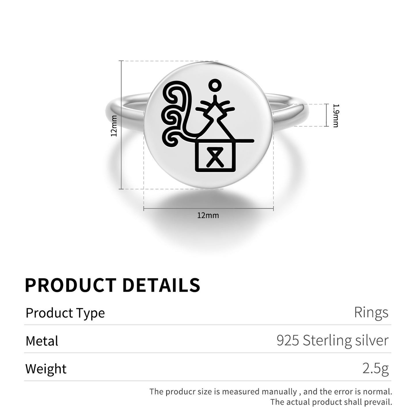 Hedelmällisyyden Jumala Sami Symbols Adjustable Open Ring