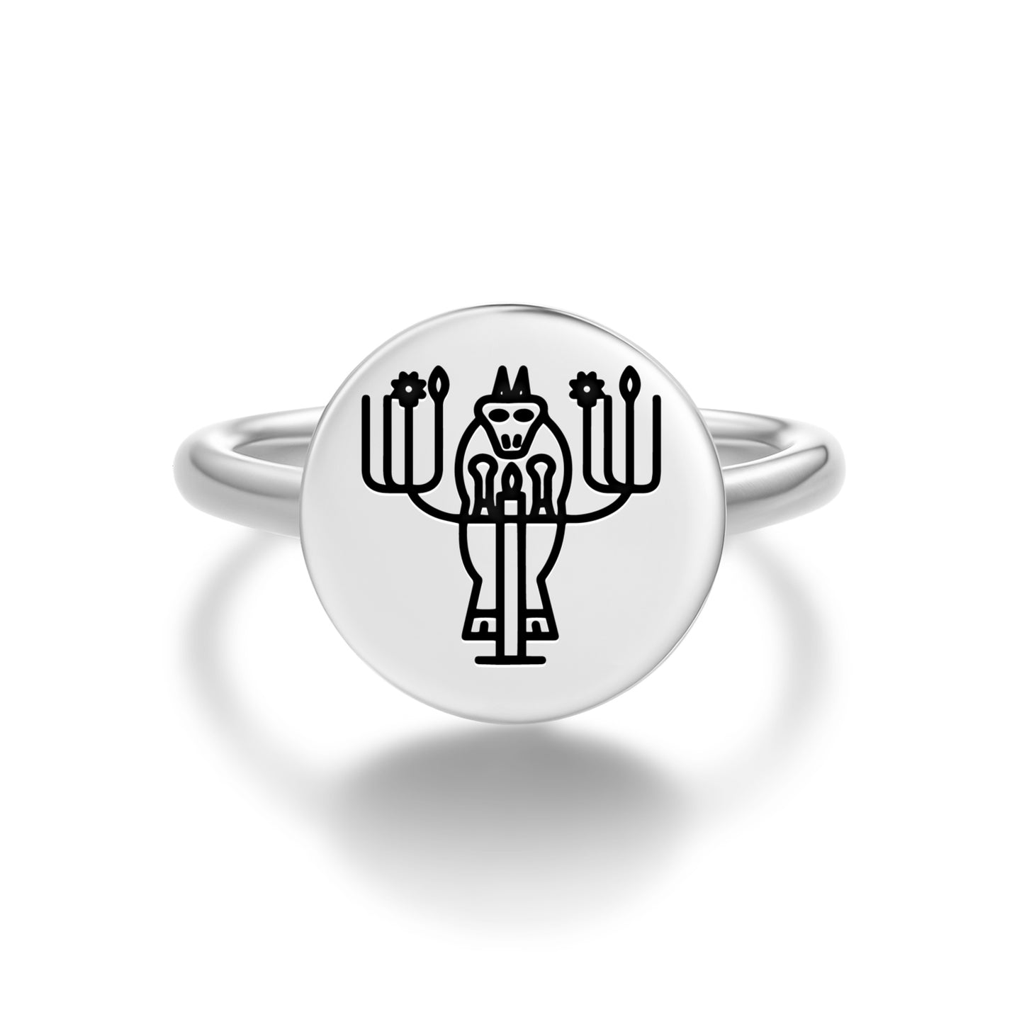 Ram in the Thicket Sumerian Symbols Adjustable Open Ring