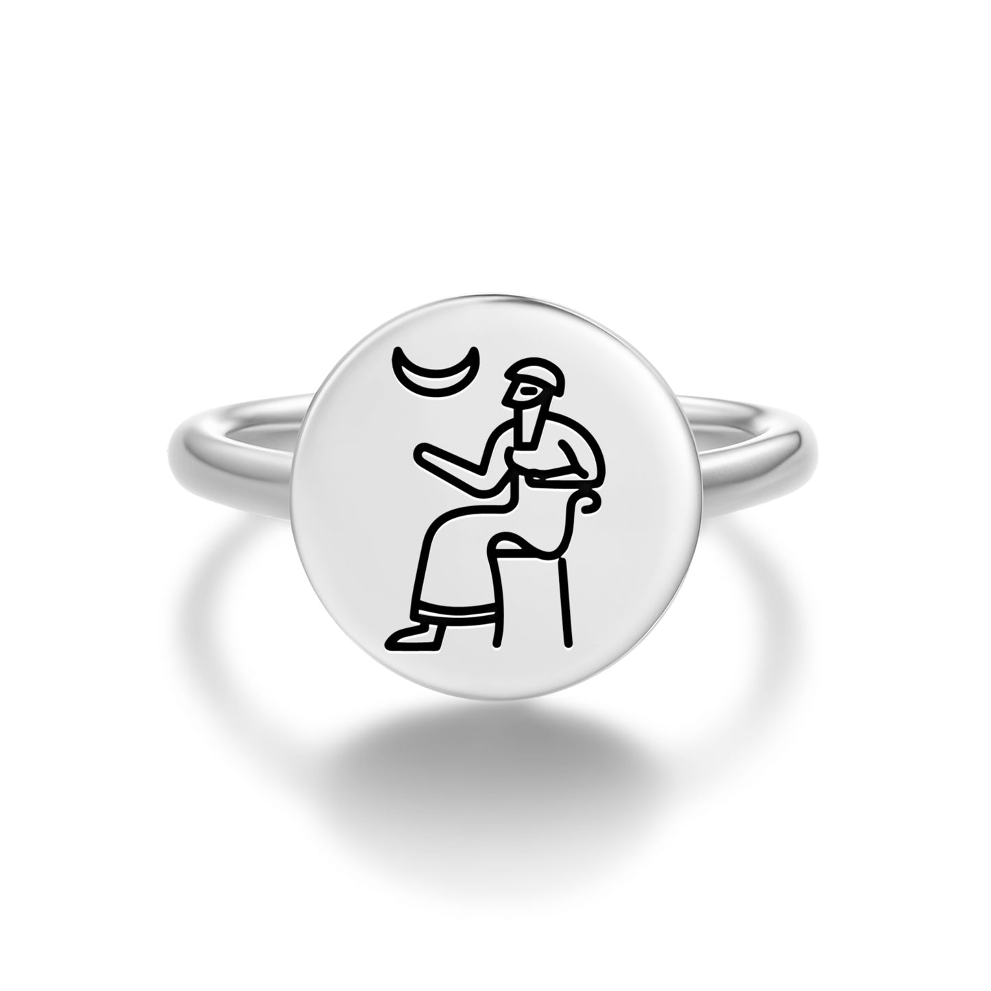 Nannar Nanna Sumerian Symbols Adjustable Open Ring