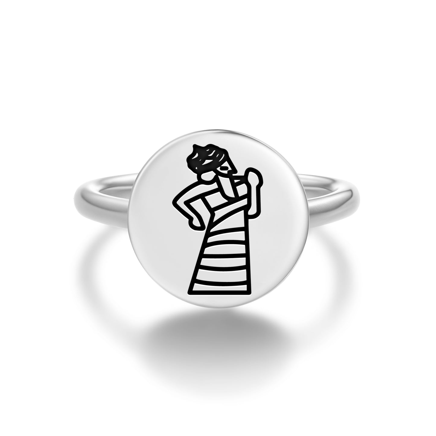 Ningishzida Sumerian Symbols Adjustable Open Ring