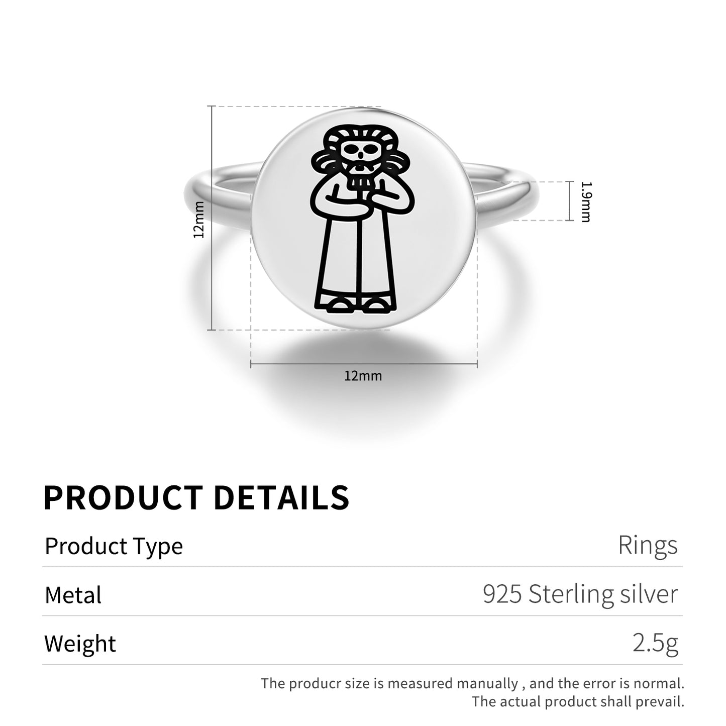 Lahmu Lahamu Sumerian Symbols Adjustable Open Ring