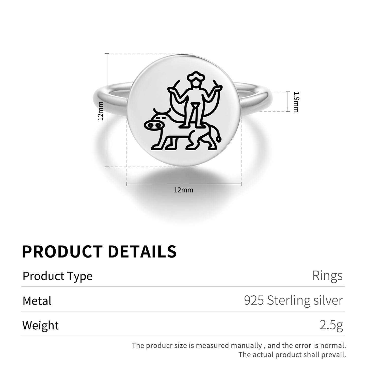 Shala Sumerian Symbols Adjustable Open Ring