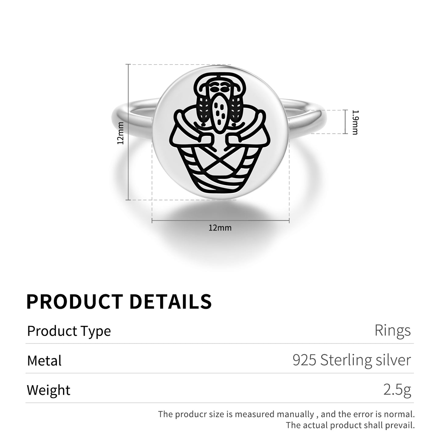 Tammuz Dumuzid the Shepherd Sumerian Symbols Adjustable Open Ring