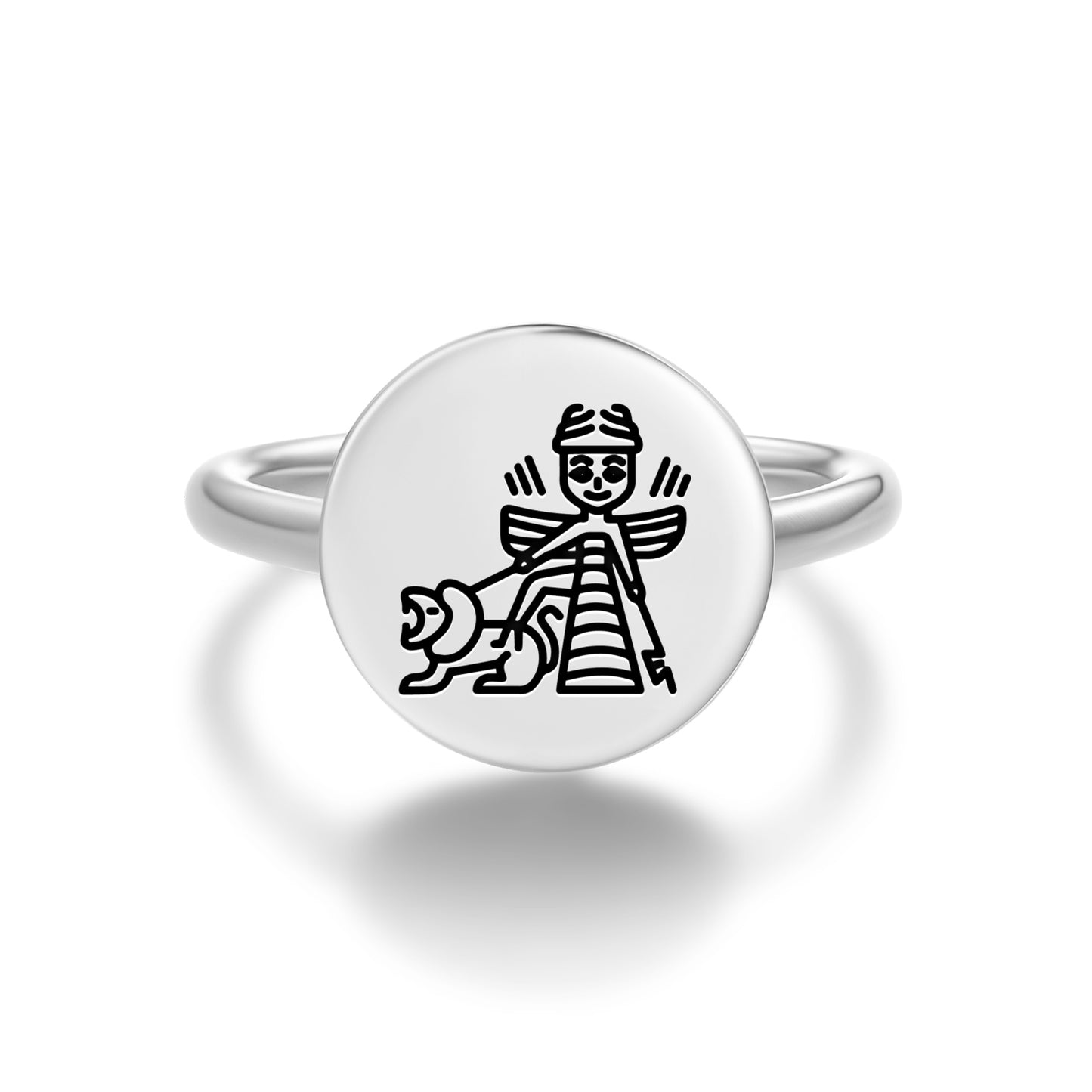 Inanna Ishtar Sumerian Symbols Adjustable Open Ring
