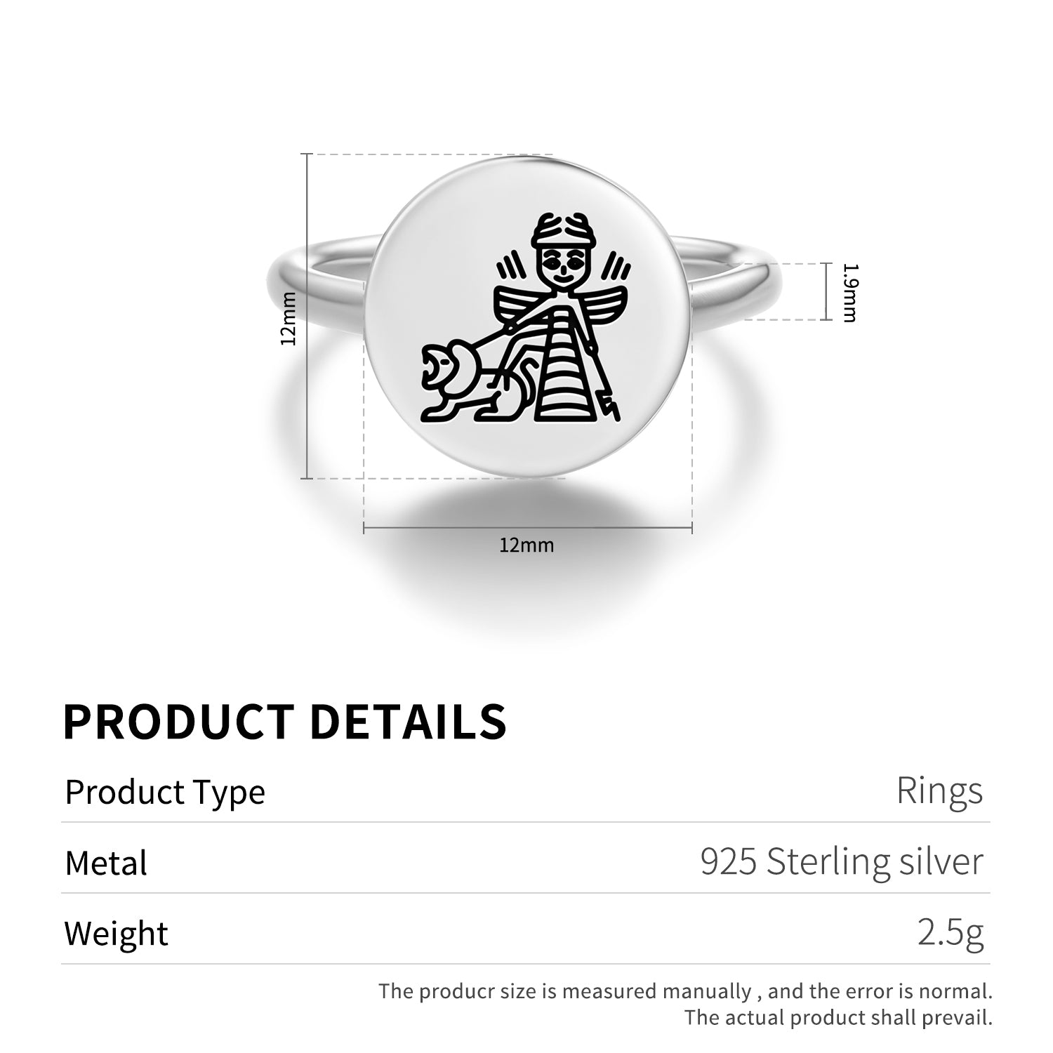 Inanna Ishtar Sumerian Symbols Adjustable Open Ring