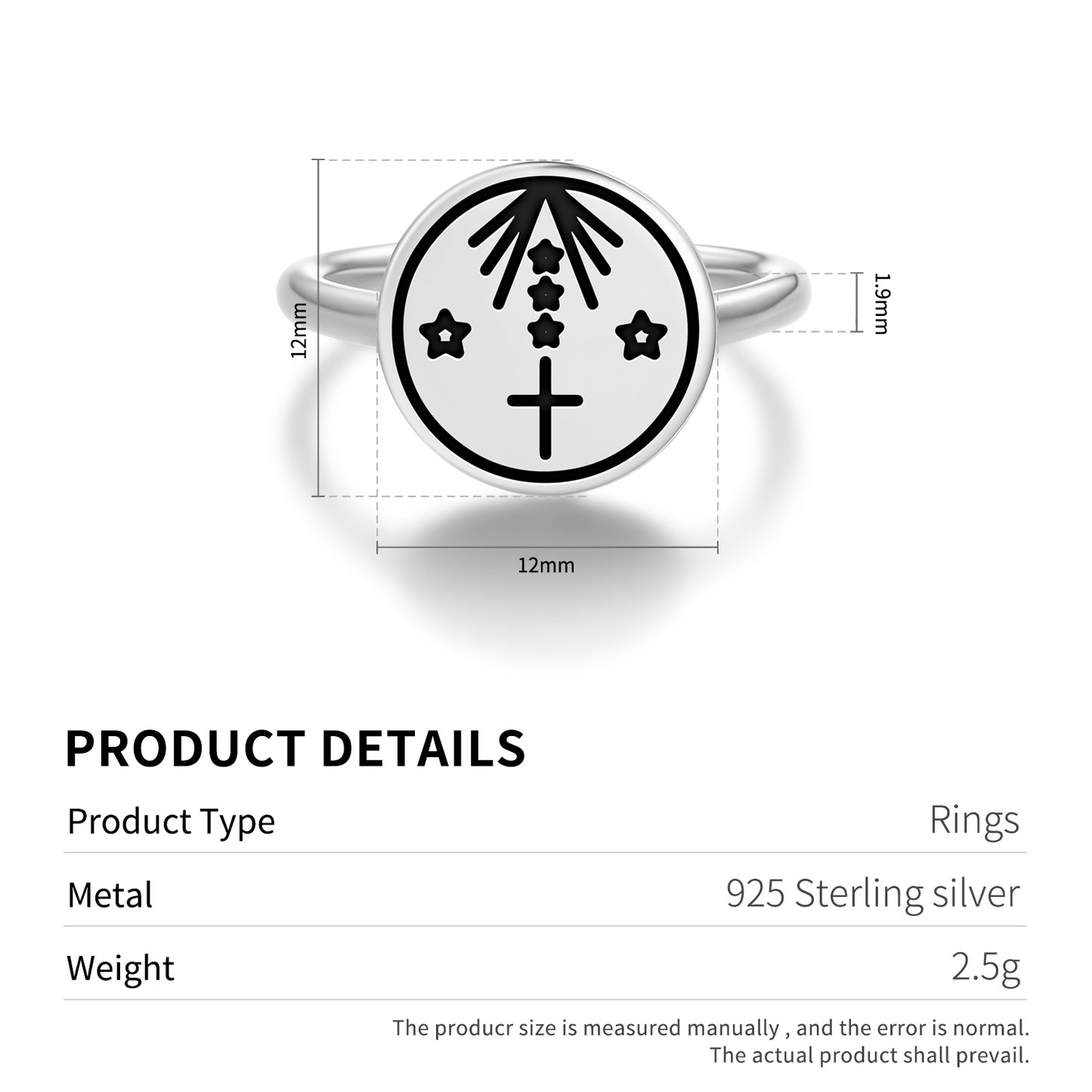 Obatala Central America Symbols Adjustable Open Ring