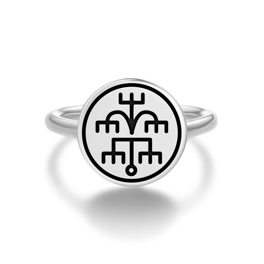 Babalu Aye Central America Symbols Adjustable Open Ring