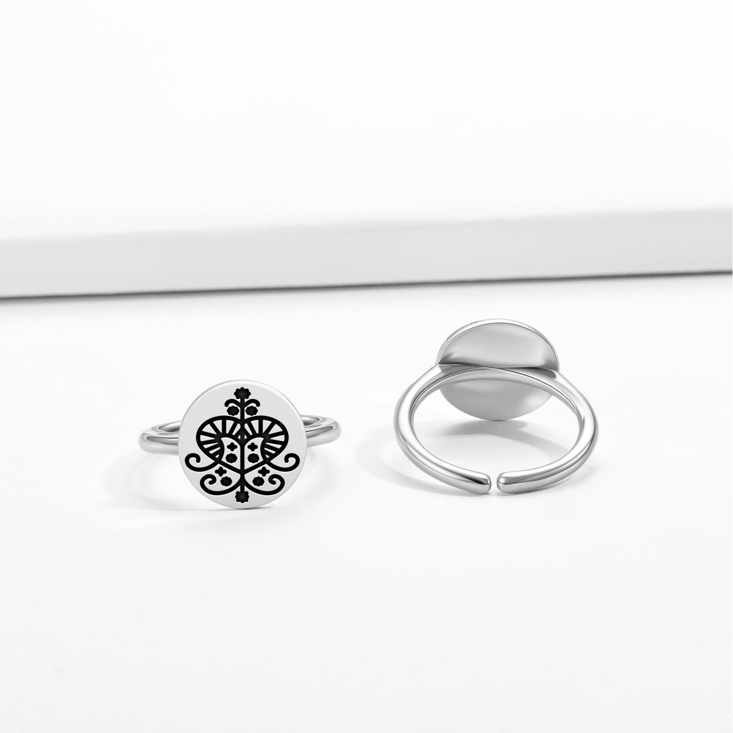 Erzulie Central America Symbols Adjustable Open Ring