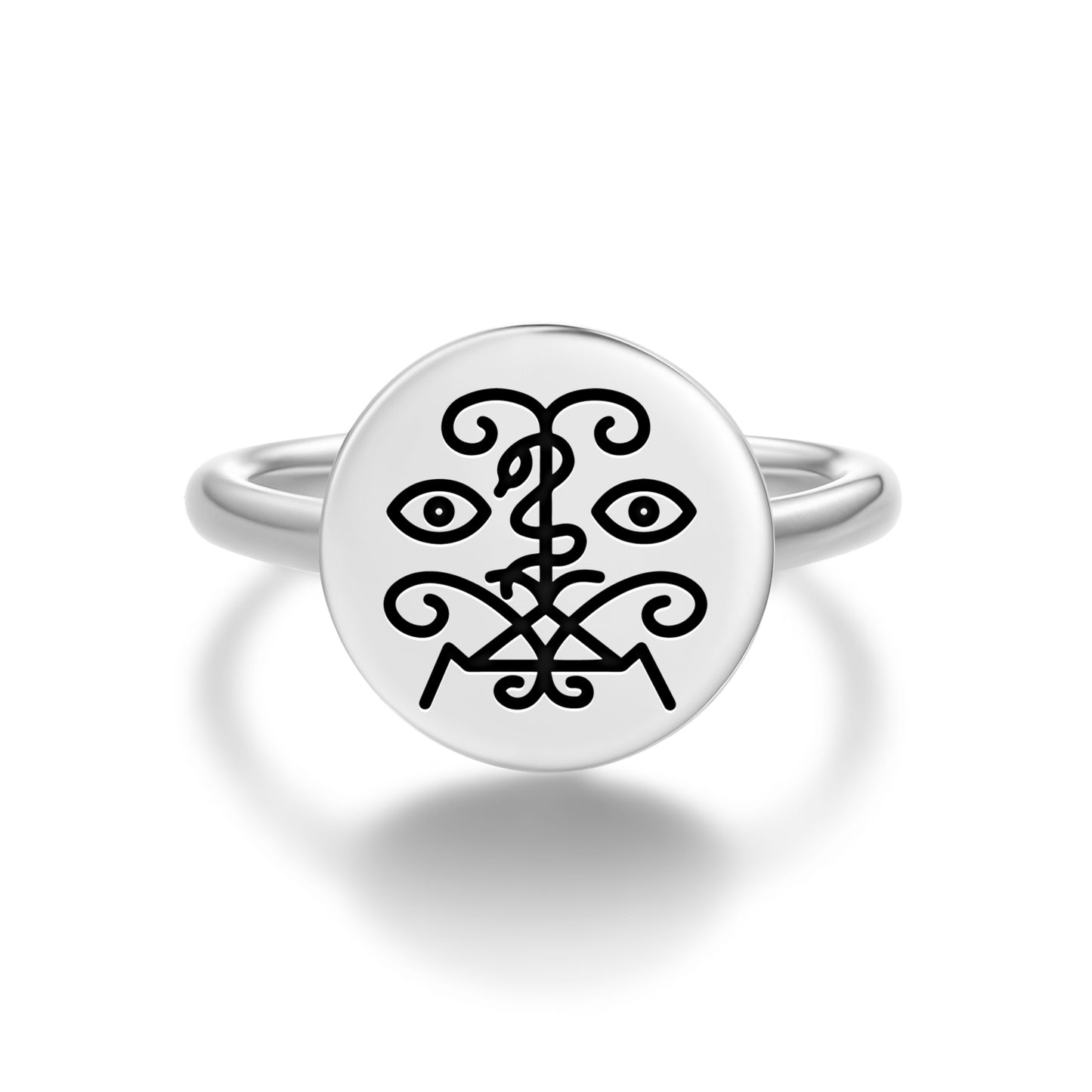 Agassou Central America Symbols Adjustable Open Ring