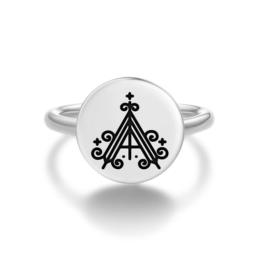 Agaou Central America Symbols Adjustable Open Ring