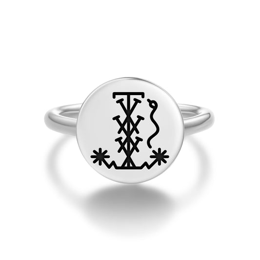 Shango Central America Symbols Adjustable Open Ring