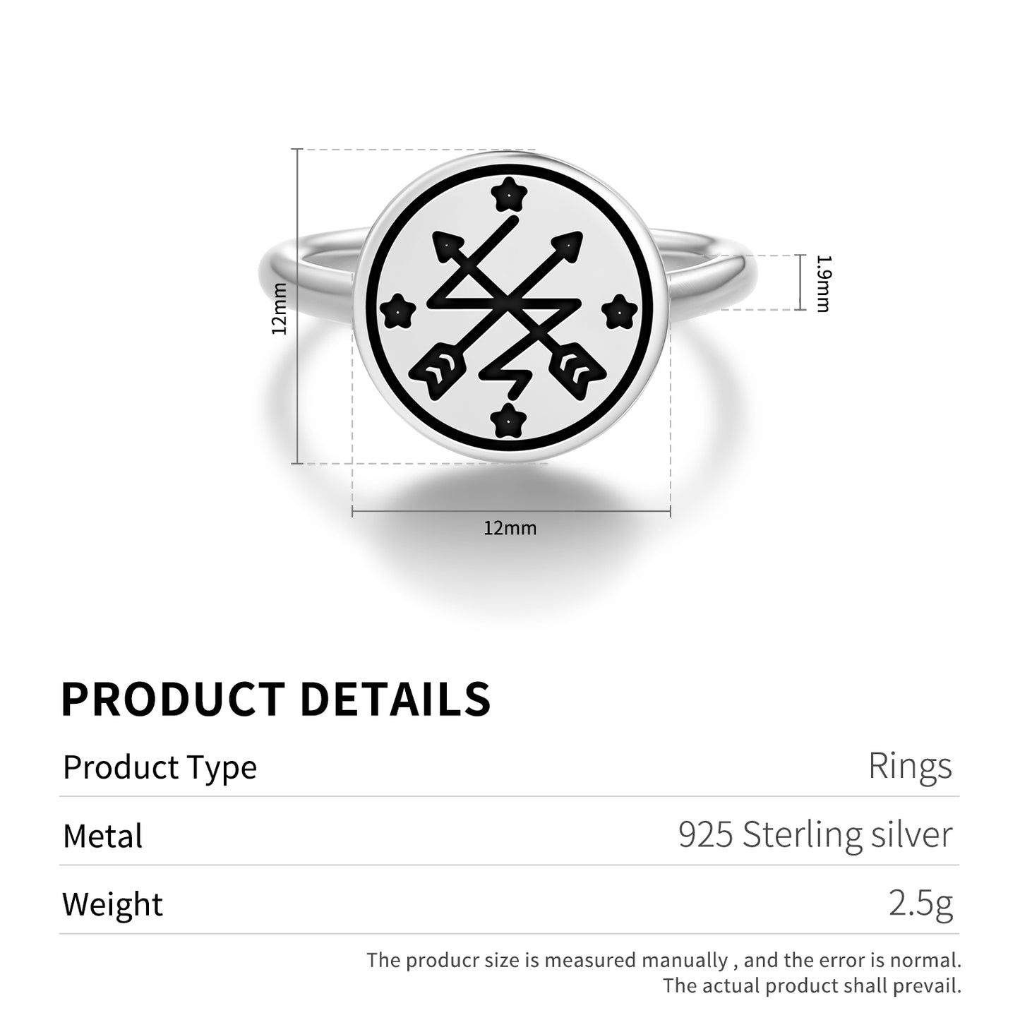 Oya Central America Symbols Adjustable Open Ring