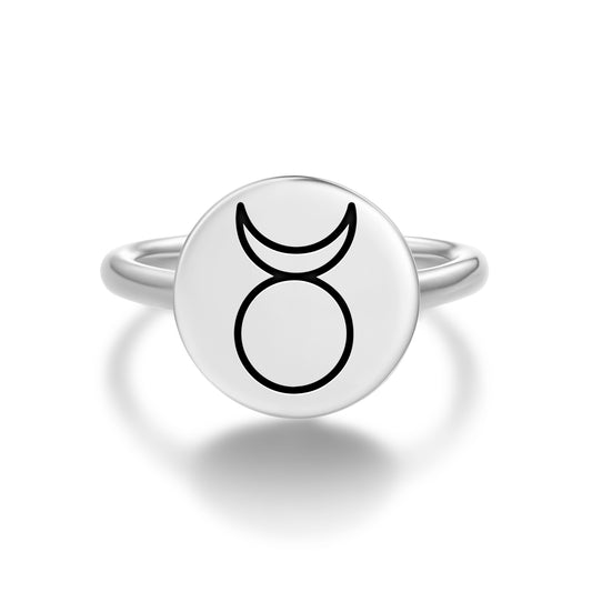 The Horned God Wicca Symbols Adjustable Open Ring